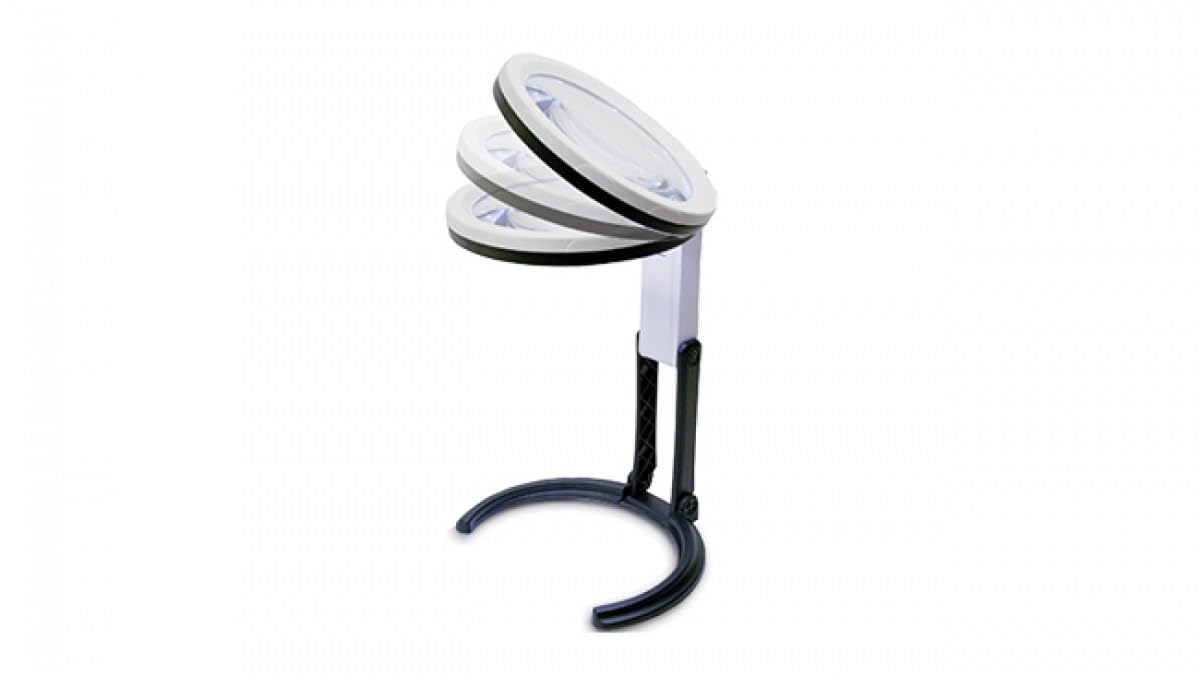 KONUS | FLEXO-120 Lente da Lavoro, Zoom 2x-5x con Luce, Batterie Incluse