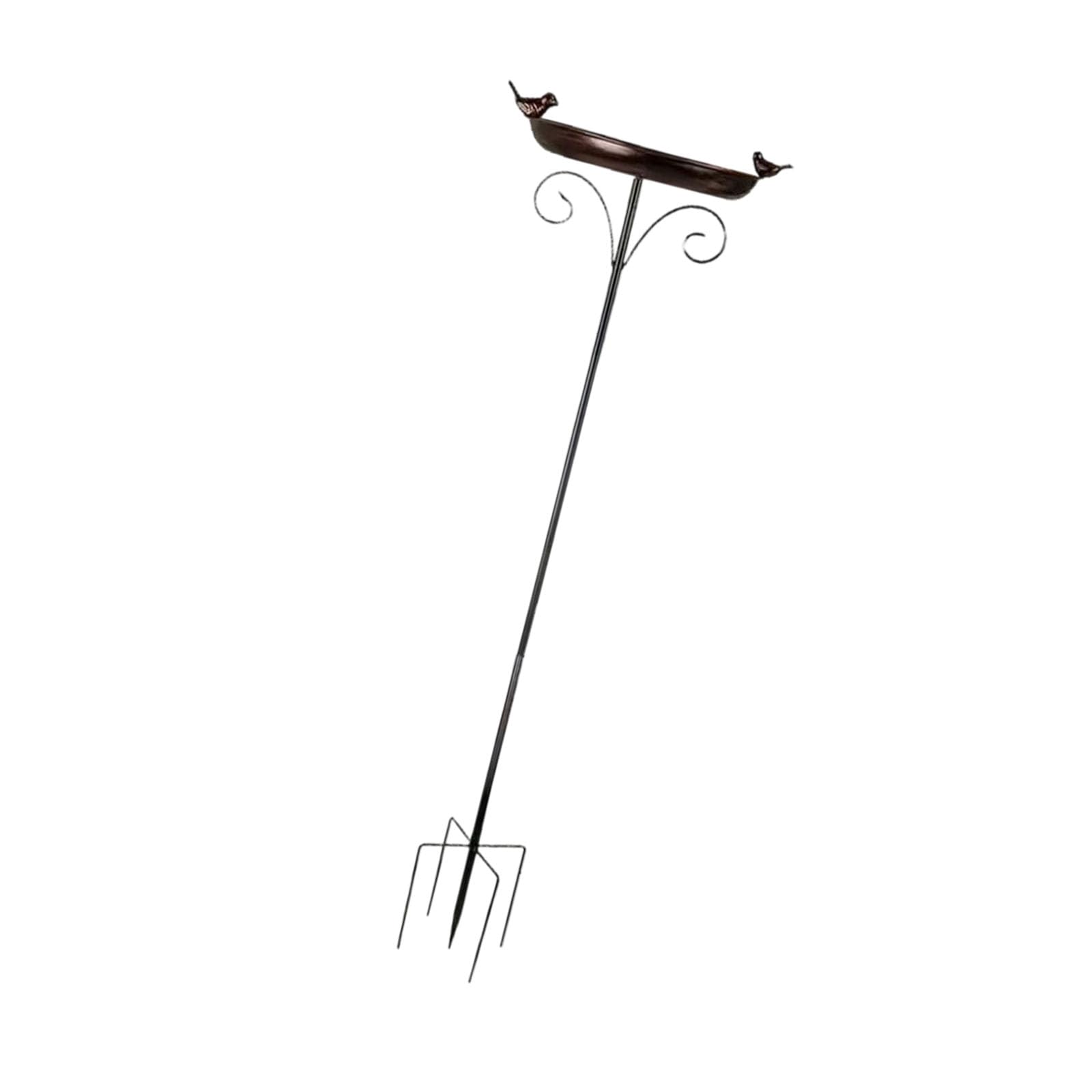 Nucelit Permanent Outdoor Bird Bath Built From Iron with Generous Basin for Avian Comfort Traditional Garden Birdfeeder