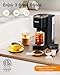 Tastyle Single Serve Hot & Iced Coffee Maker with Strong Brew, 40oz Removable Reservoir, 6 Brew Sizes, Compatible with K Cup and Grounds, Compact for Home, Office, RV, Black & Gold (2.0 Version)