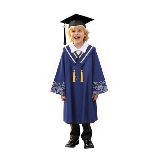 Image of Kindergarten 2025 Graduation Cap and Gown Tassel Sets with Charm 2PCS Graduations Stoles for Kids Grad Party Clothes