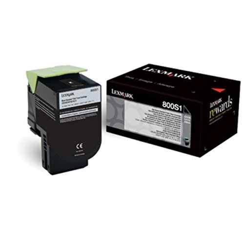Toner noir Lexmark 800S1 original contre les bavures d'impression sur CX 310 Series