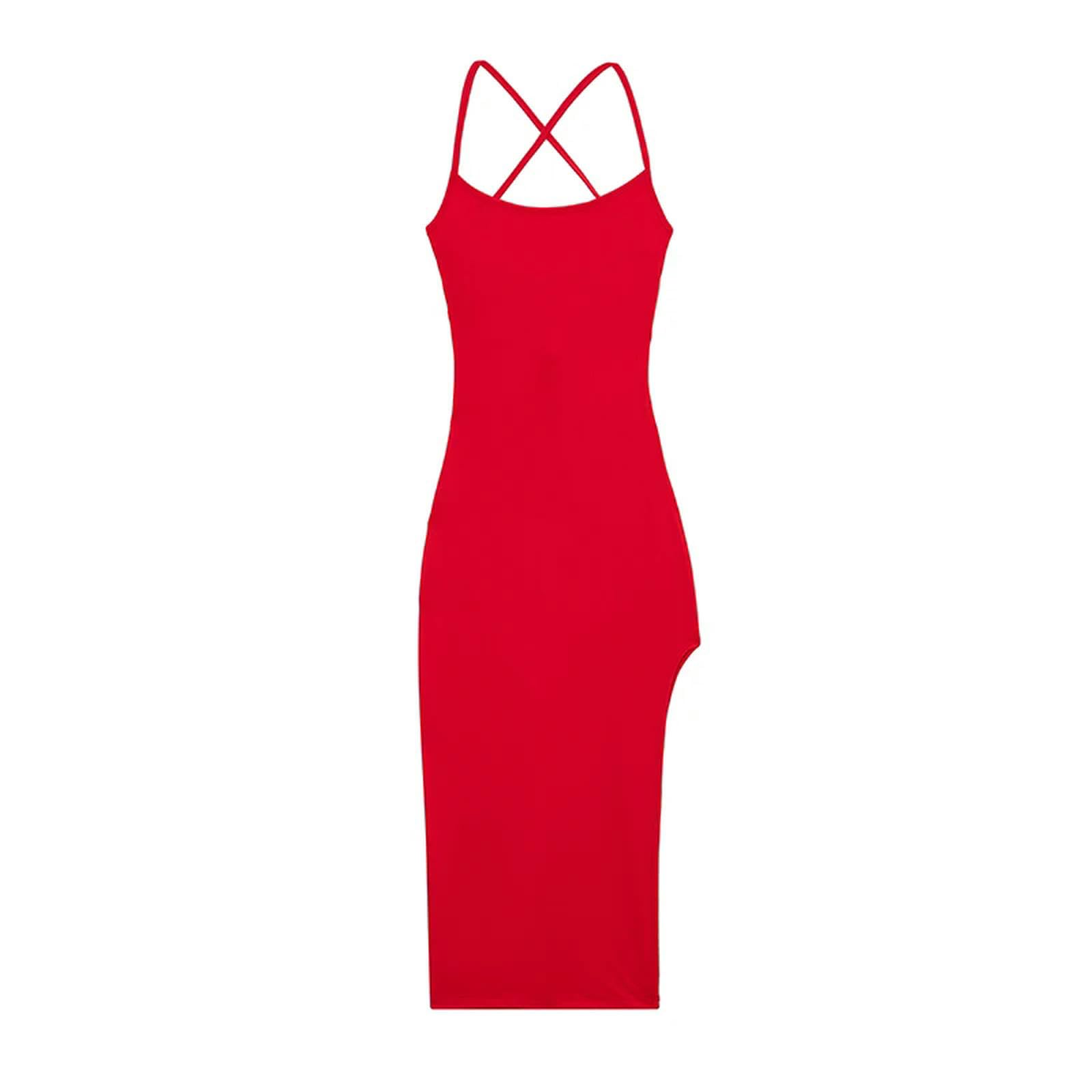 Robe de vacances sans manches rouge la solution fraîcheur contre la chaleur de lété