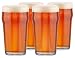 British Style Imperial Pint Glass with Etched Seal - Set of 4 - Gift Boxed