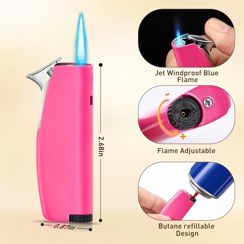 Mini encendedor de butano para mujer, 2 unidades miniatura 2