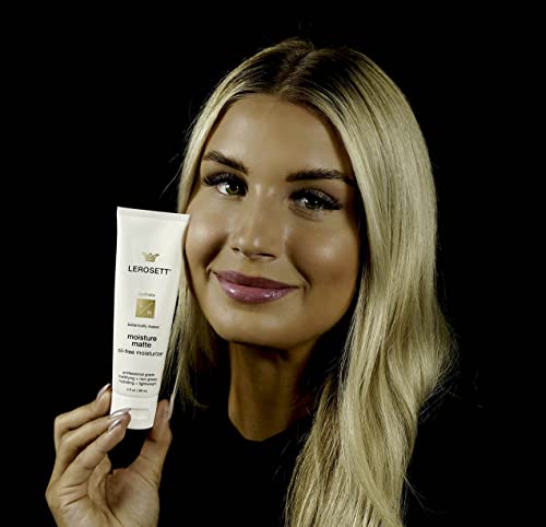 Lerosett Moisture Matte Oil-Free Moisturizer For Acne, Oily, & Sensitive Skin, Lightweight, Organic Aloe Based, Antioxidant & Nutrient Rich, Non-Greasy, Non-Comedogenic, Vegan, Fragrance-Free 3 Oz #TOP6