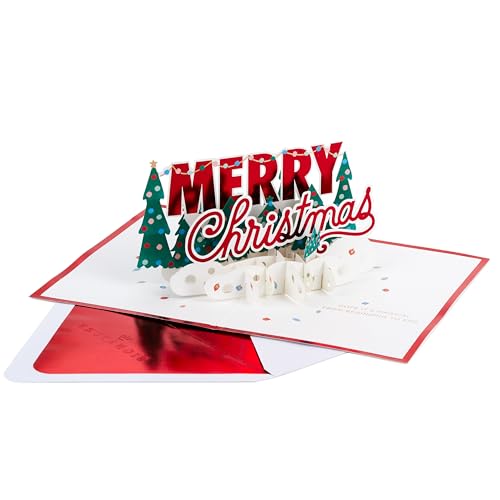 Hallmark Christmas Card, 3D and Pop-Up Card, Festive Banner, Red, Green, Multicoloured, 17.3cm by 23.8cm by 7cm - Image 3