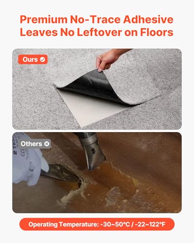 Image of VEVOR Carpet Tiles 18x18 inch, 10 Pack Carpet Square Rug Detachable & Damage-Free, Self Adhesive Home Floor Soft Plush Padded for 22.5sq.ft Coverage, Easy DIY for Living Room & Bedroom, Dark Brown