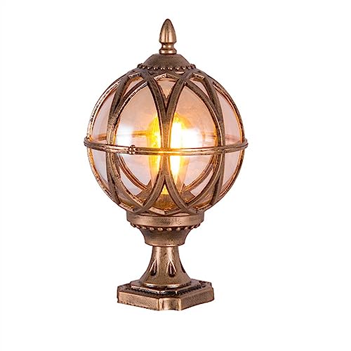 Applique murale extérieure aluminium vintage bronze avec globe pour porche