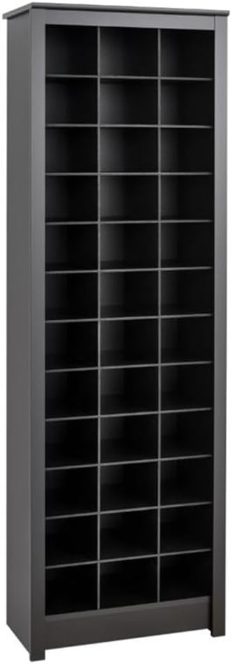 Pemberly Row Shoe Storage Cabinet, Freestanding Shoe Storage Organizer with 36 Cubbies, 12-Tier, Shoe Rack Adjustable Partition for Entryway, Closet, Living Room in White