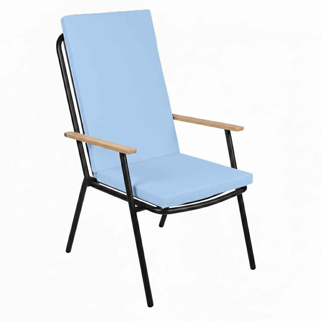 Cuddle Cloud Waterproof High Back Garden Chair Cushion 96x41x5cm – Water-Resistant Outdoor Seat Pad for Patio Chairs, Recliner, Lounger & Relaxer – Thick, Durable & Comfortable (Sky Blue)