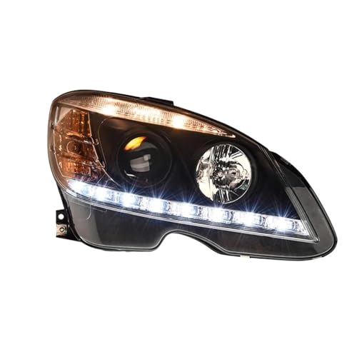 Faros DRL LED Bi Xenon Bombilla Luces Antiniebla Para Mercedes Para Benz W204 C300 C260 C200 2007-2010 faros delanteros coche(No low bulbs)