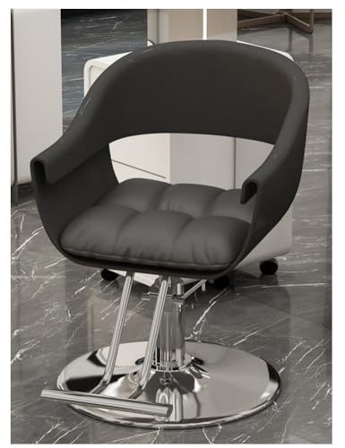 Sedia da barbiere idraulica girevole a 360° con poggiapiedi regolabile, per salone di parrucchiere, spa e trattamenti estetici, attrezzatura professionale per lo styling