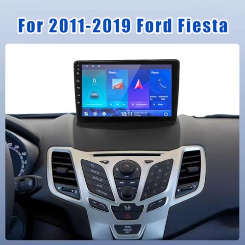 Radio para Ford Fiesta 2009-2017 pantalla táctil 9 pulg miniatura 2