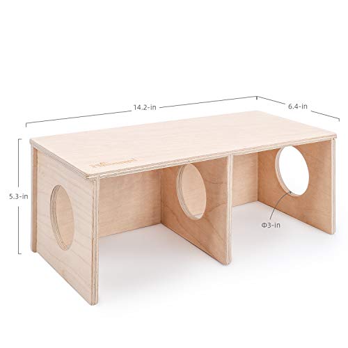 Niteangel Hamster Secret Peep Schuppen 2-Kammer Versteck & Tunnel Erkundungs-Spielzeug, Small - for Dwarf Hamster (L)