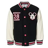 Disney Mickey Mouse Toddler Boys Varsity Bomber Jacket Black 4T