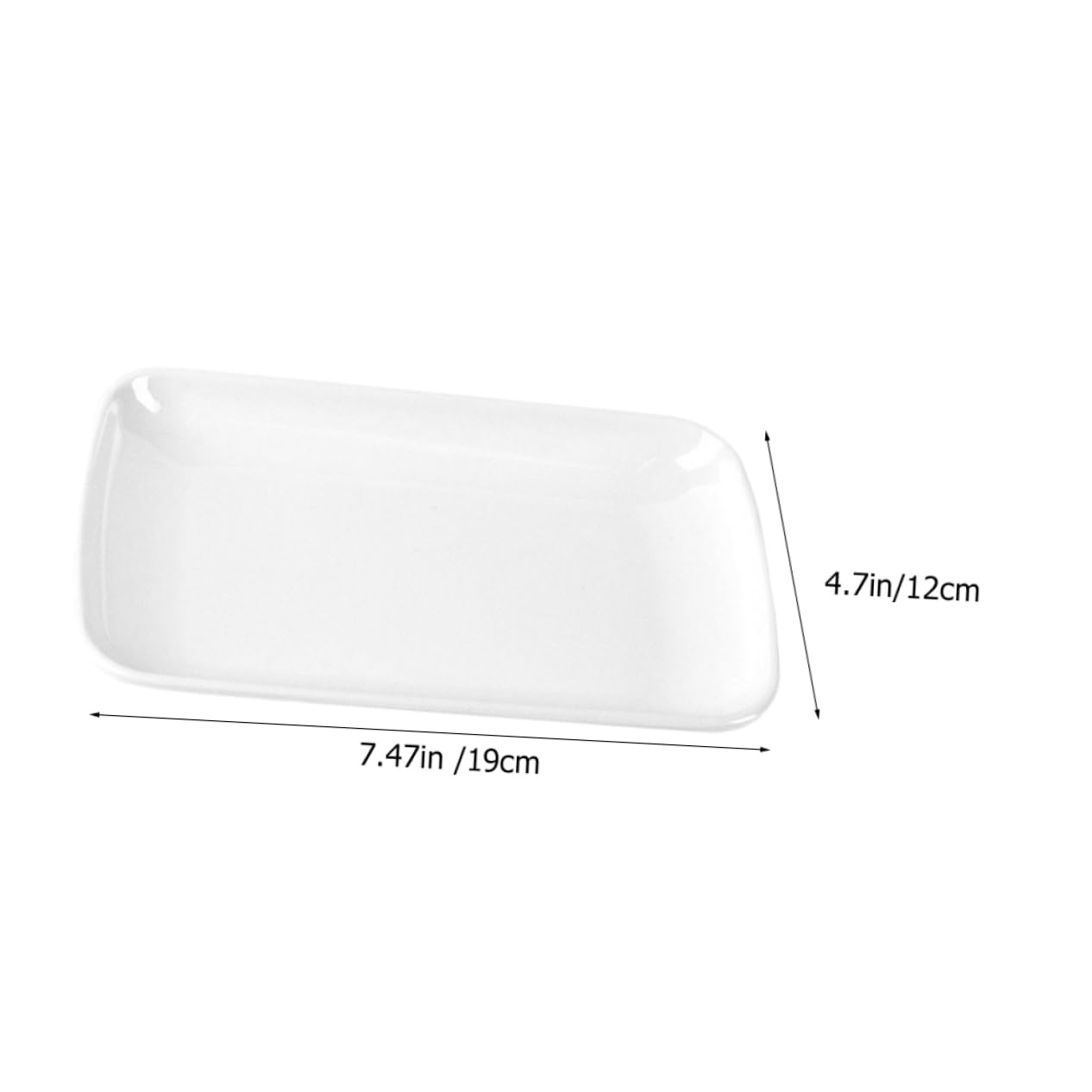 Cabilock Breakfast Parties 3 Pack Snack Serving Dish Rectangular Dumpling Plate Easy to Cle