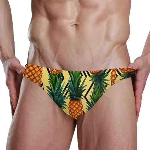 Pineapple Fruit Swim Briefs for Men Swimsuit Bikini Swimwear S B04009624