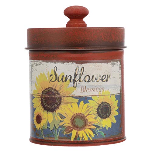 Doitool Farmhouse Galvanized Canisters Nesting Kitchen Canister Vintage Mason Jar Storage Containers Flower Bucket With Lids For Flour Sugar Coffee Tea Yellow #TOP10