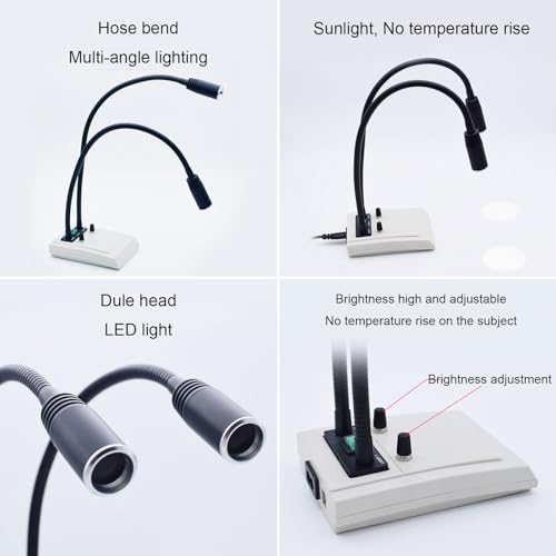Éclairage LED double col de cygne 6W réglable pour microscope optique de laboratoire - 3