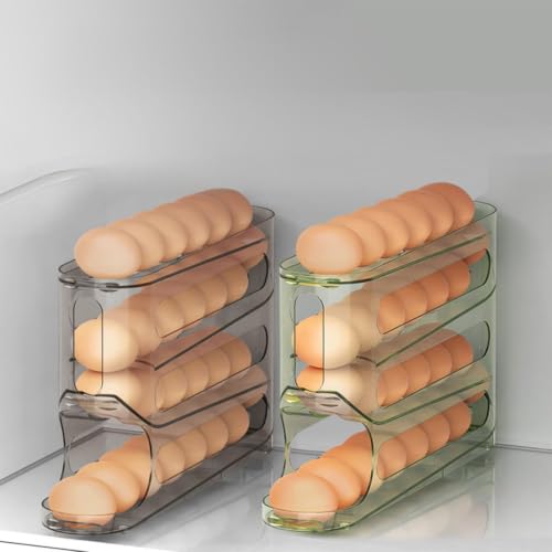 HAOPAIXW Rolling Egg Holder for Fridge (Gray) by HAOPAIXW - Used condition - Image 3