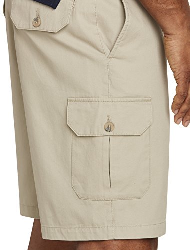 Harbor Bay By Dxl Big And Tall Continuous Comfort Twill Cargo Shorts, Khaki 60 R #TOP17