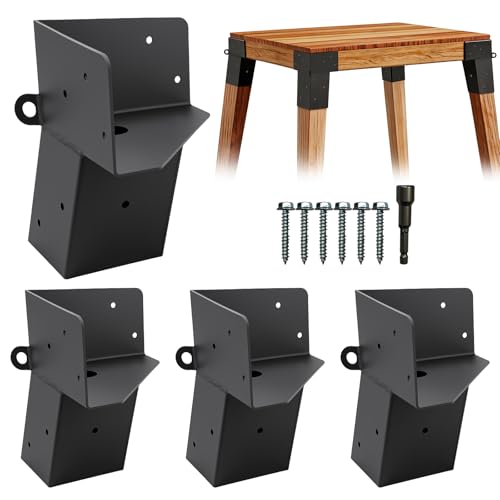 CDFYJHFDQ Deer Stand Brackets 4x4 Heavy Duty Deer Stand Bracket 4-Pack Elevator Bracket Multi-Use Platform Bracket for Outdoor Platforms, Deer Hunting, Shooting Shack, Observation Decks& Tree Houses