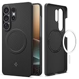 Spigen 【Samsung 公式認定】 Galaxy S26 Ultra ケース MagSafe対応 エアスキン・アラミド・マグフィット (ブラック) ACS11029