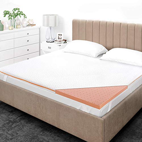 Maxzzz 2 Inch Mattress Topper Full, High Density Copper & Memory Foam Mattress Topper, Foam Topper Pad With Breathable Removable Cover, Ventilated & Certipur-Us Certified Bed Topper #TOP5