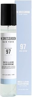W.Dressroom No.97 April Cotton Living Clear Perfume, Body Mist, Long-Lasting Unisex, Alcohol-Free Water-Based, Spray on Skin, Clothes, Bedding & Car, Travel Size 5.28 oz