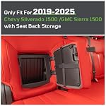 Leather Car Seat Covers for 2019-2026 Silverado/Sierra Crew Cab,Red - Image 2