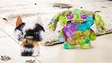 Fuggler -BUTT UGLY PET 22.9 cm SERIA 1-PLUSH 2PK(skrzydlaty nietoperz - Calico Cat i złota rybka)