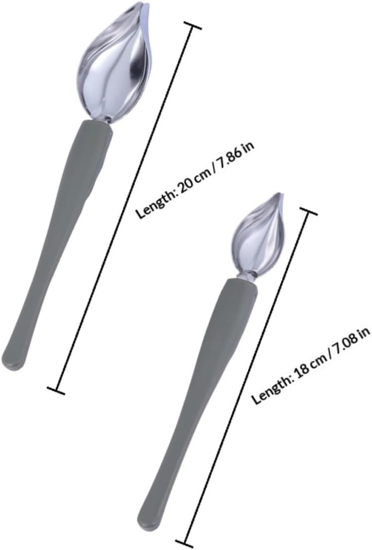2 Pcs Stainless Steel Saucier Spoons for Cake Decoration