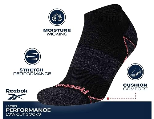 Reebok Women's Low Cut Socks - 12 Pack Performance Cushioned Comfort No Show Socks - Athletic Socks for Women (4-10)3