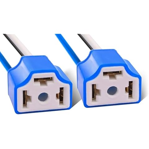 H4 Pigtail Socket Wiring Harness Headlight Plug Heavy Duty14AWG Ceramic Headlight Connector-H4 HB2 9003 (Pack of 2) Cover
