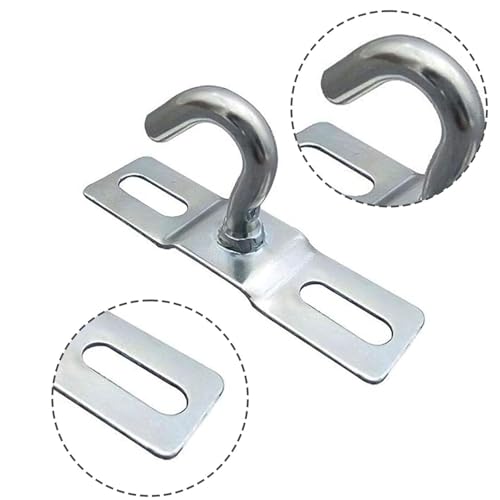 Ginddy 3 Stück Deckenhaken Edelstahl,Haken Lampe Decke Haken mit Augplatten Lampenhalterung Deckenhalterung Schraubenmontage Schwere Lampenhaken für Deckenventilatoren Blumenkorb Halter