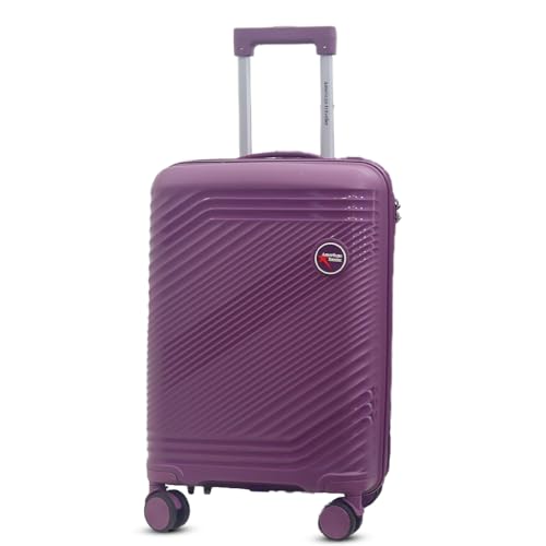 Image of AMERICAN TRAVELLER Tourisalined Trolley Bag| Polypropylene Hard Shell Luggage | Waterproof & Expandable Suitcase for Travel | 8 Smooth Spinner Wheels | Durable Travel Trolley Bag (24, Purple)
