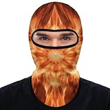 OURTEV Balaclava Mask for Men Ski Mask for Women Beautiful Flame Pattern Full Face Mask Face Cover for Cycling, 1, Style