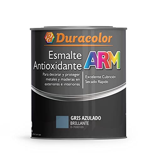 Esmalte Antioxidante ARM Color Gris Azulado 750 ml Superficie Exterior Interior Acabado