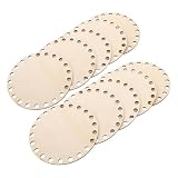 SAFIGLE 10 Fonds de Panier en Bois Naturel Rond 10 CM Base pour Paquet à Main et Panier au Crochet Support pour Tissage et Bricolage Fournitures de Vannerie Écologiques 10 Pièces Kaki