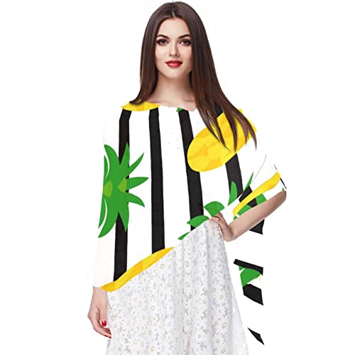 Châles et écharpes ananas légers et étoles colorées pour femme accessoire de mode été