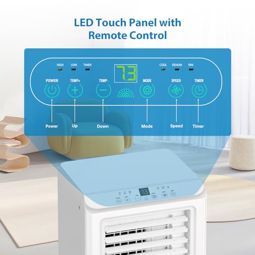 Image of Garvee 10000 BTU Portable Air Conditioner - 3-in-1 Cooling, Dehumidifying & Fan, Cools Rooms Up to 600 Sq.Ft, Quiet Operation with Sleep Mode, 24-Hour Timer, Energy Efficient