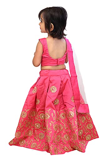Image of Girl's Tafetta Silk Readymade Lehenga Choli