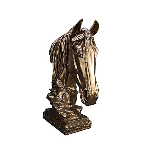 Artisanat en résine de tête de cheval en cuivre, le cadeau de collection idéal