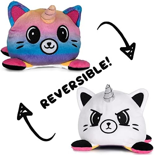 Reversible Caticorn Happy Sad Mad Angry Emotion Mood Octopus Plush Cute Pulpo Reversable Stuffed Animal Squishy Fox Axolotl Flip Toy Baby Best Gift 2022