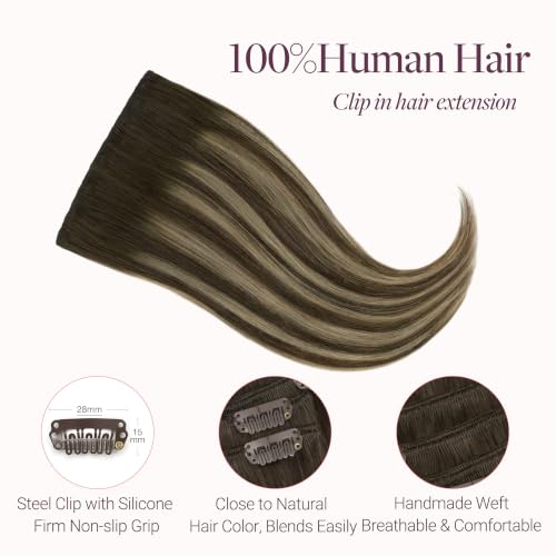 Image of GOO GOO Clip in Hair Extensions Real Human Hair Back Fill Extension 2Pcs