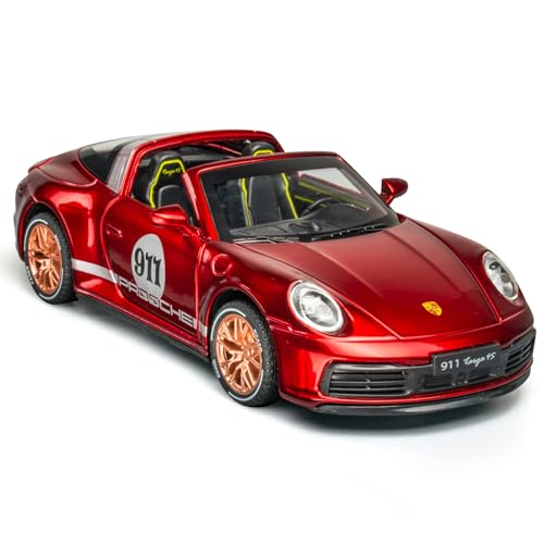 Auto a escala 1:32 modelo 911 Targa 4S rojo miniatura 6