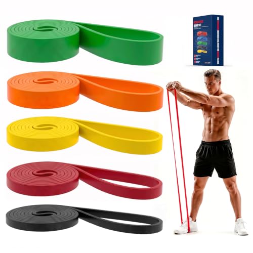 Image of Pull Up Bands, Resistance Bands Set, Exercise Workout Bands for Men & Women, Ideal for Body Stretching, Physical Therapy and Muscle Training
