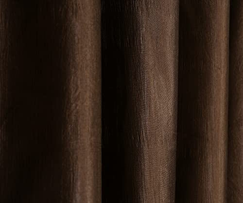 Image of DEVSANG Polyester (2 Print and 1 Solid) Grommet Curtains for Door 7 Feet Long Set of 3, Brown(Fade Resistant;Lightweight;Made in India) - Light-Filtering