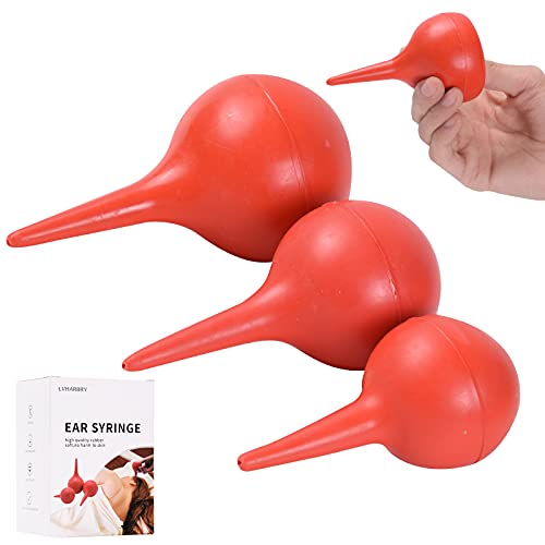Ear Syringe,Ear Cleaner,Ear Syringe 30ml 60ml 90ml Hand Bulb Syringe Ear Washing Squeeze Bulb for Kids Adults,Ear Wax Removal Tool,Ear Syringe,Squeeze Bulb Ear Wax Removal Tool,(Set of 3)