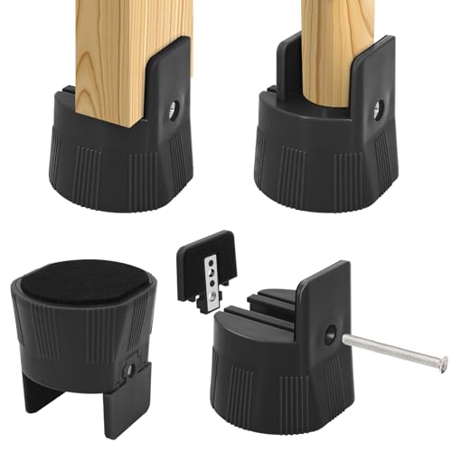 Yinnhom テーブル 高さ調節 5.5cm上げる テーブル 脚 継ぎ足し こたつ 机 高さ調整 こたつの高さを上げる足 こたつ足継ぎ足し テーブル高さ調整器具 継足 ソファ ベッド 家具 脚 4個セット 耐荷重500kg ブラック